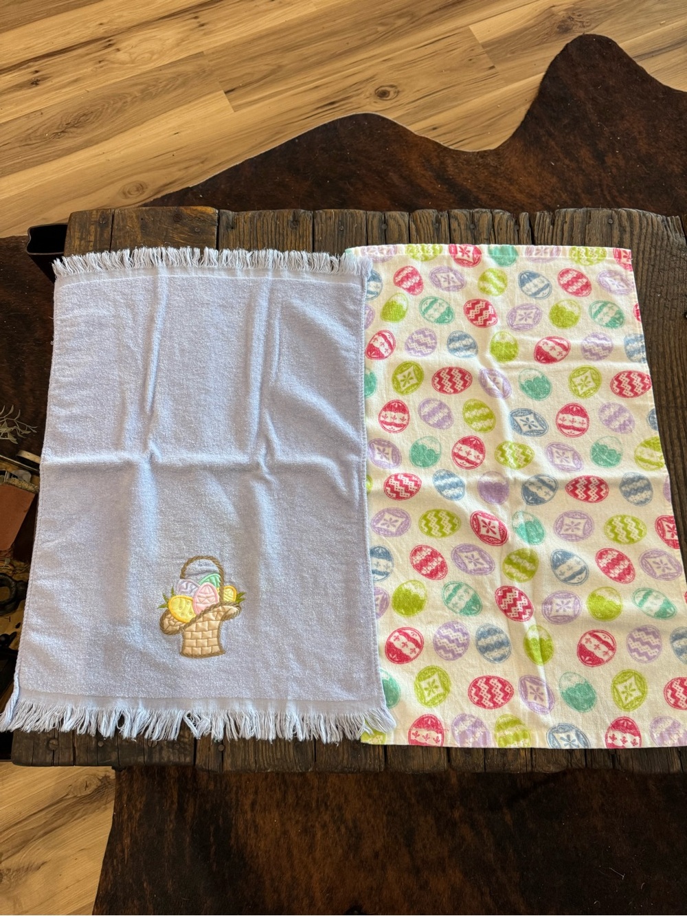 Easter Basket Embroidered Hand Towel Set - Pastel Multi - Picture 3 of 3